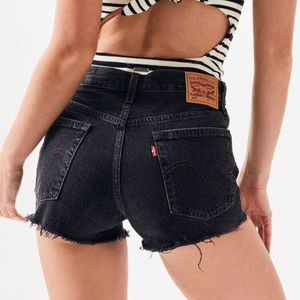 LEVI’S black denim cutoffs